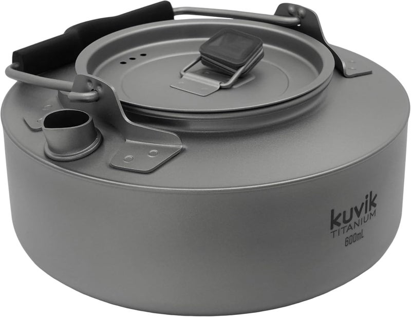 Kuvik Titanium Kettle 600ml (20.3 oz) - Ultralight and Compact Kettle for Backpacking, Camping, and Home - Image 3